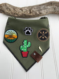 RANGER (Green)- Adjustable Dog Bandana