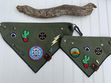 RANGER (Green)- Adjustable Dog Bandana