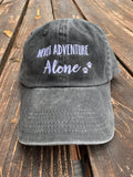 Black Never Adventure Alone Baseball Hat